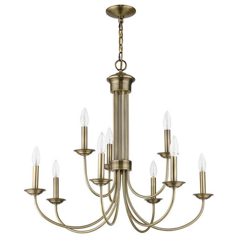 Livex Lighting Estate 9 - Light Chandelier in  Antique Brass