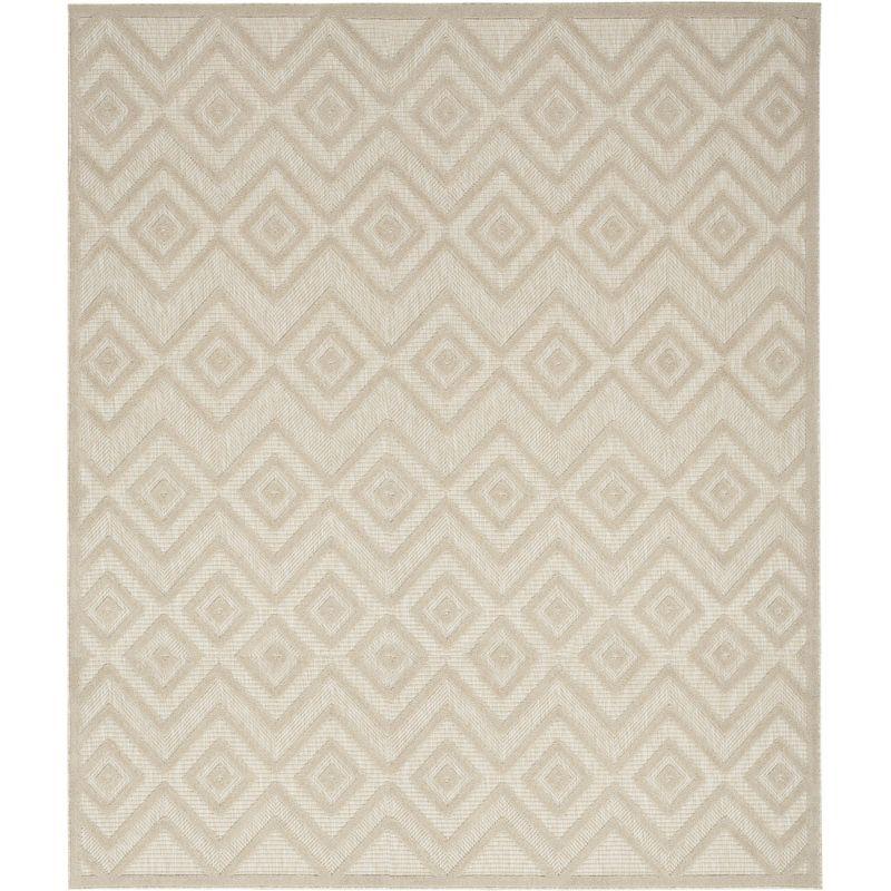 Nourison Versatile Solid Diamond Indoor Outdoor Flatweave Area Rug