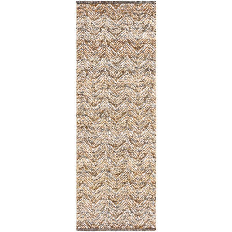 Kilim KLM729 Flat Weave Runner Rug - Gold/Black - 2'3"x7' - Safavieh