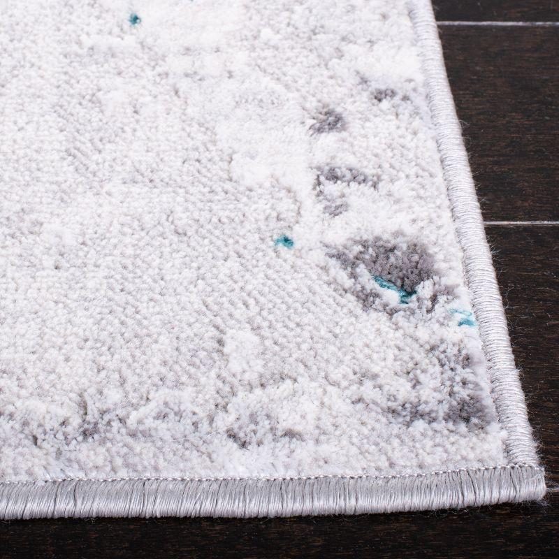 Amelia ALA293 Power Loomed Indoor Area Rug - Grey/Aqua - 8'x10' - Safavieh