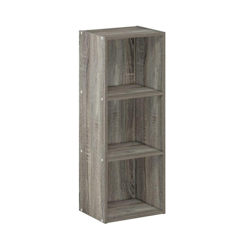 Furinno 3-Tier Easy Assembly Ultility Shelf Open Bookcase Dispaly Organizer,French Oak