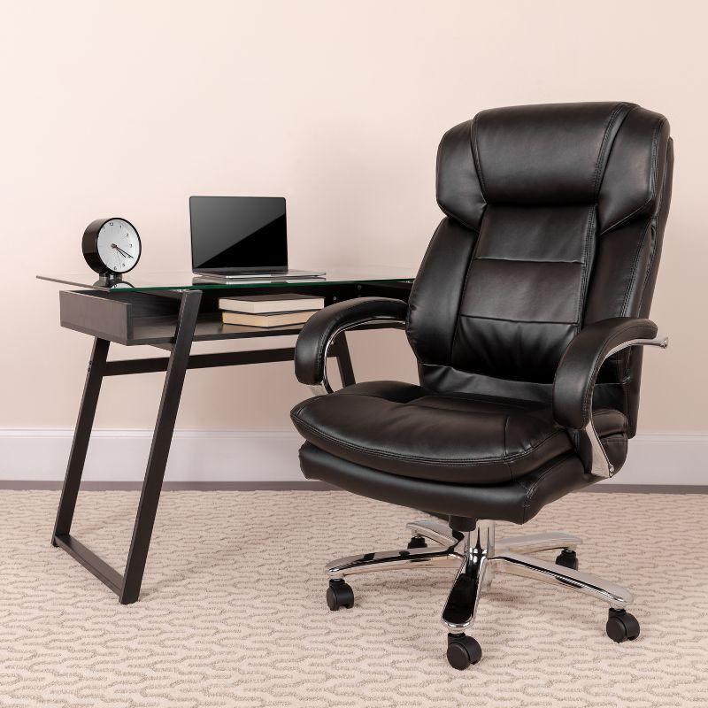 Black Leather High Back Ergonomic Executive Swivel Chair