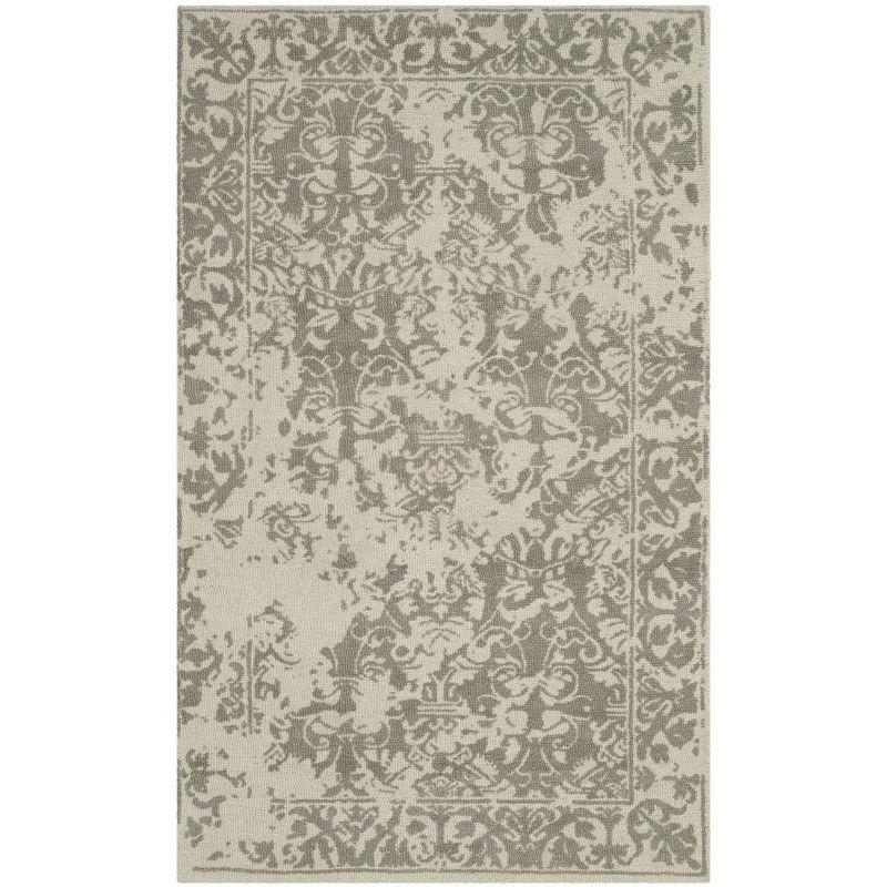 Light Sage Hand-Tufted Wool Rectangular Area Rug 3' x 5'