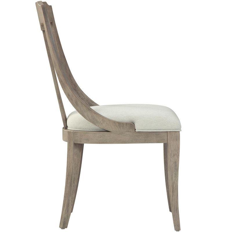 Driftwood Brown Linen Upholstered Arm Chair