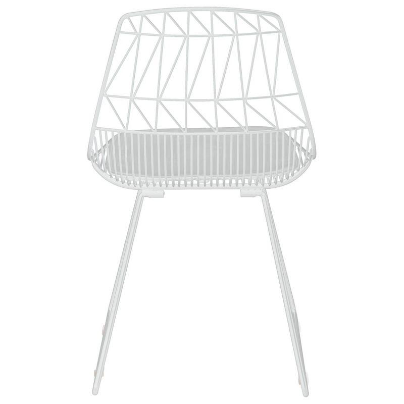 Adore Decor Vivi Boho Modern Eclectic Cafe Wire Metal Chair for Kitchen or Dining Room