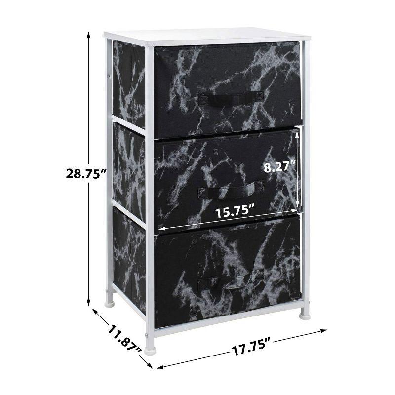 Sorbus Sorbus 3 Drawers Nightstand with Steel Frame and Wood Top