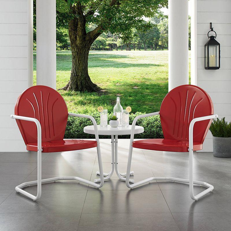 Griffith 2pc Outdoor Conversation Set - Bright Red - Crosley