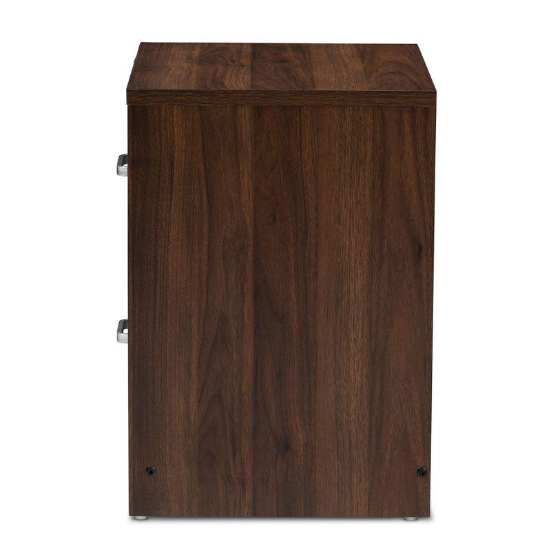 Hansel 2 Drawer and Finished Nightstand Brown/Gray - Baxton Studio