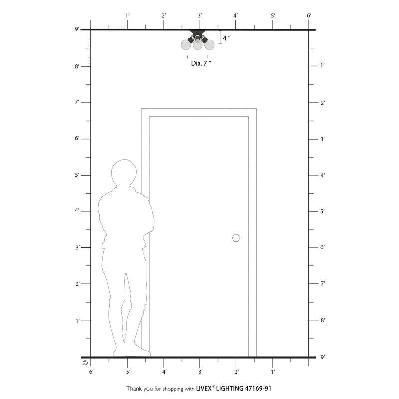 Livex Lighting Lansdale 3 - Light Flush Mount in  Brushed Nickel