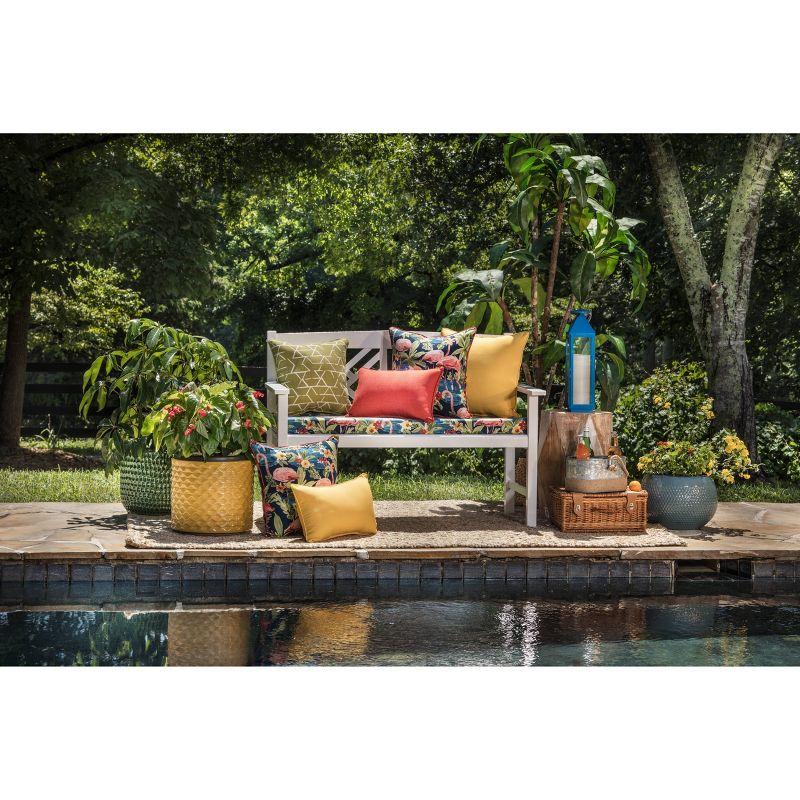 Flamingo 2pc Rectangular Outdoor Throw Pillow Set Blue - Pillow Perfect