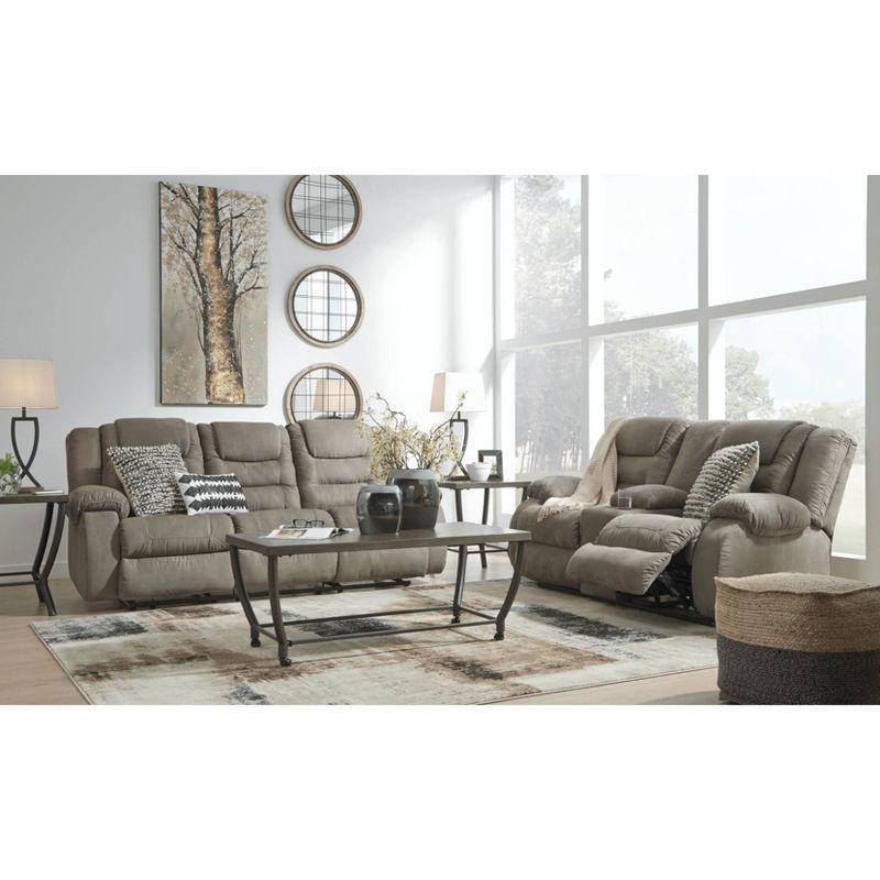 McCade Cobblestone Three Piece Microfiber Reclining Sectional Sofa