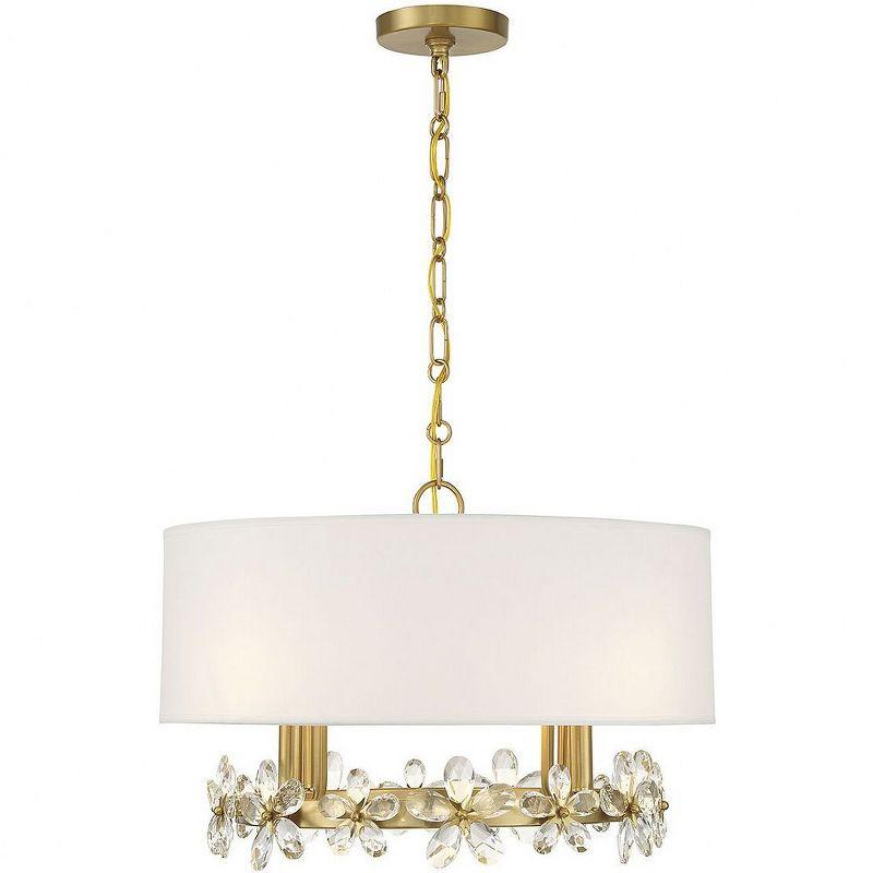 Savoy House Dahlia 4 - Light Pendant in  Warm Brass