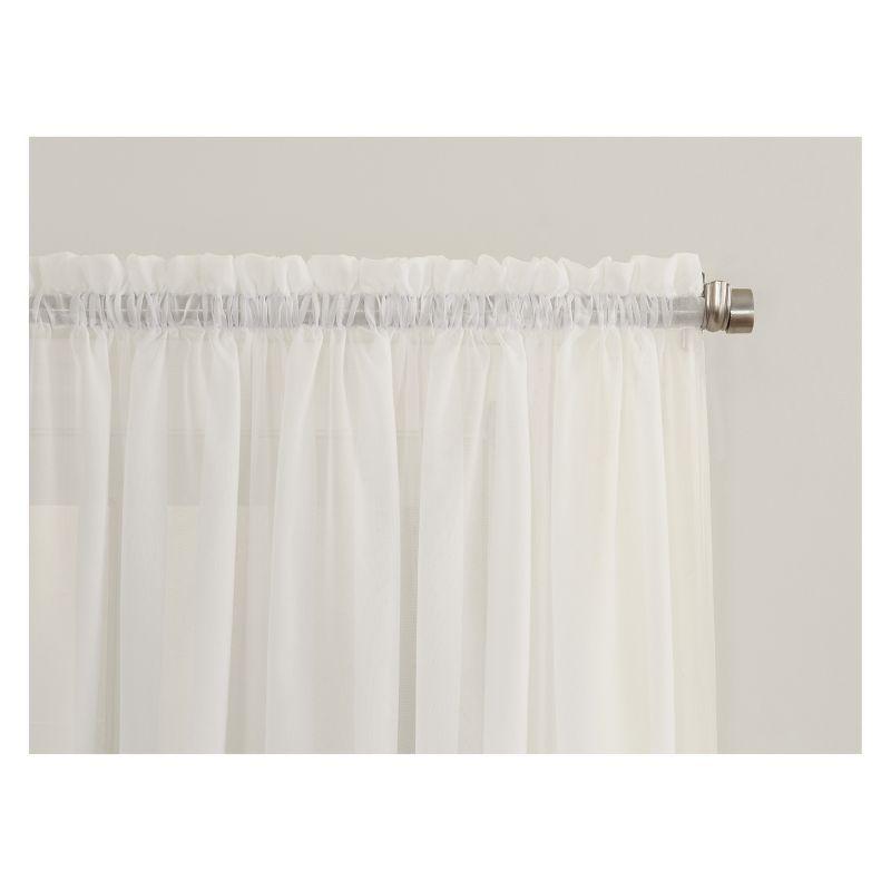 108"x59" Emily Sheer Voile Rod Pocket Curtain Panel Off White - No. 918