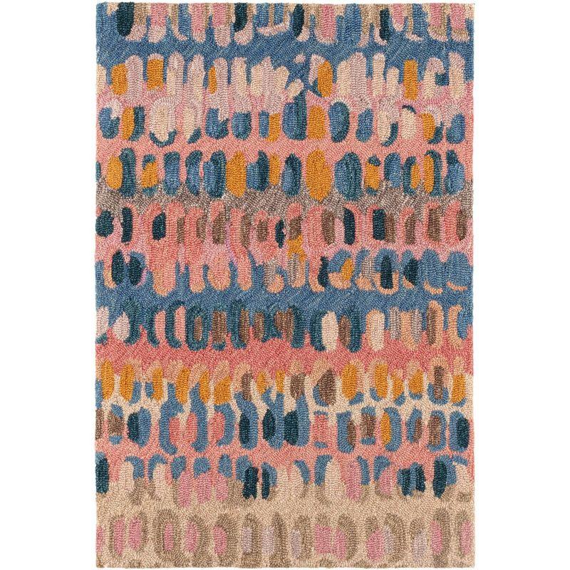 Paint Chip Coral Hand Micro Hooked Wool Rug