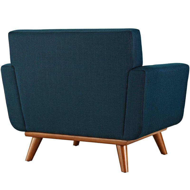 2pc Engage Armchair and Ottoman Azure - Modway: Comfortable Upholstered Seating Set, No Tools Assembly