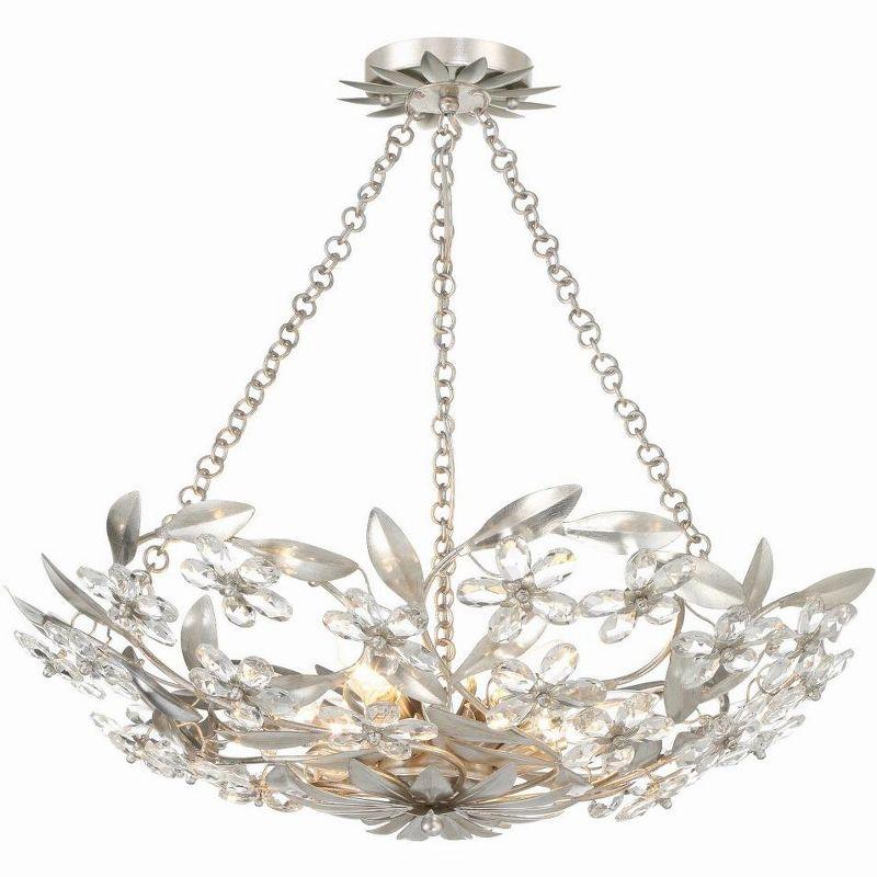 Crystorama Lighting Marselle 6 - Light Chandelier in  Antique Silver