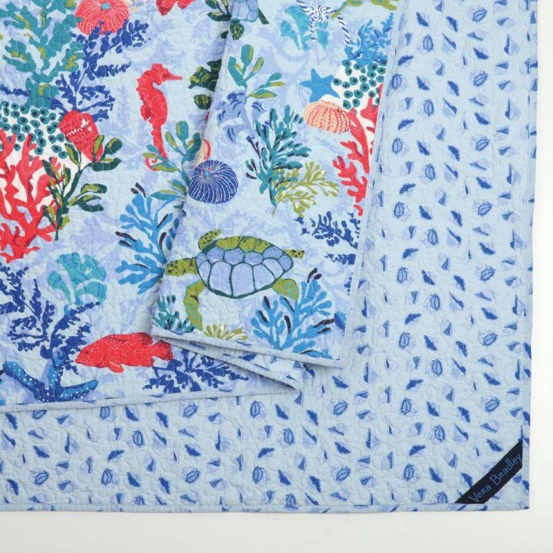 Vera Bradley Shore Thing 100% Cotton Reversible Coastal Quilt