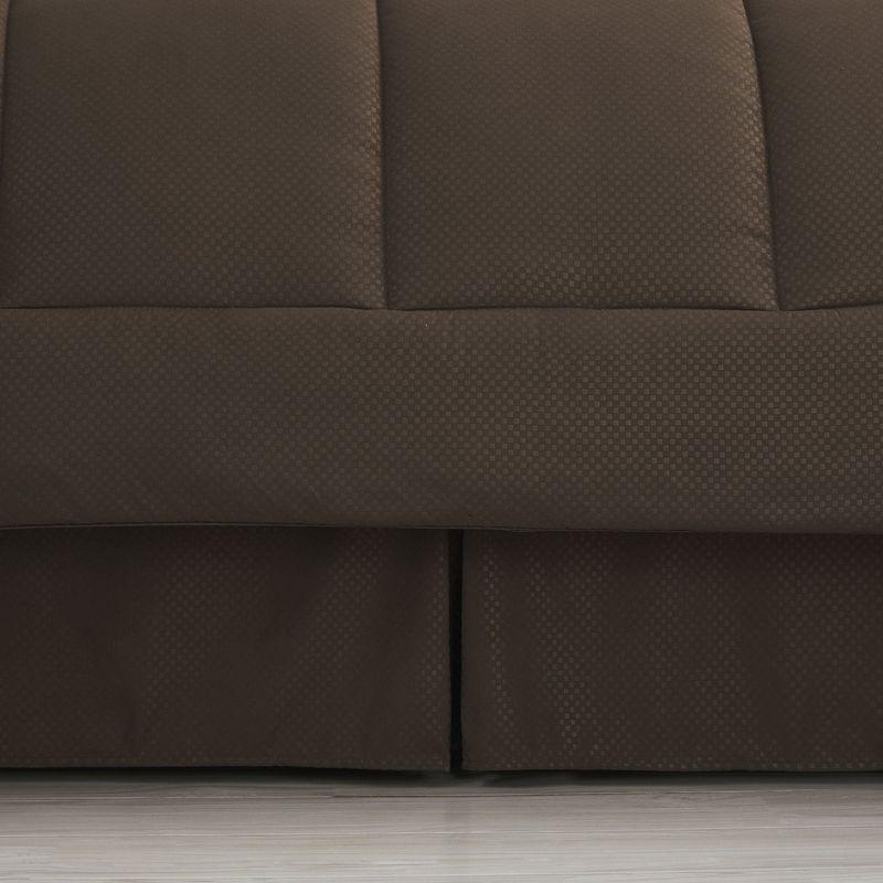 Sweet Home Collection Checkered Embossed Bed In A Bag Comforter Set