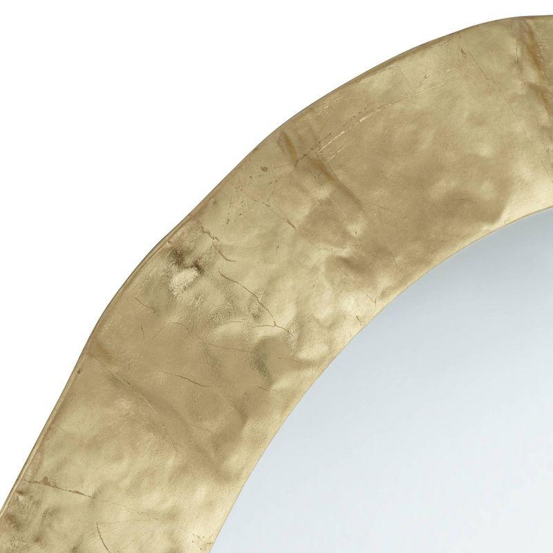 Uttermost Wave 32" Gold Round Wall Mirror