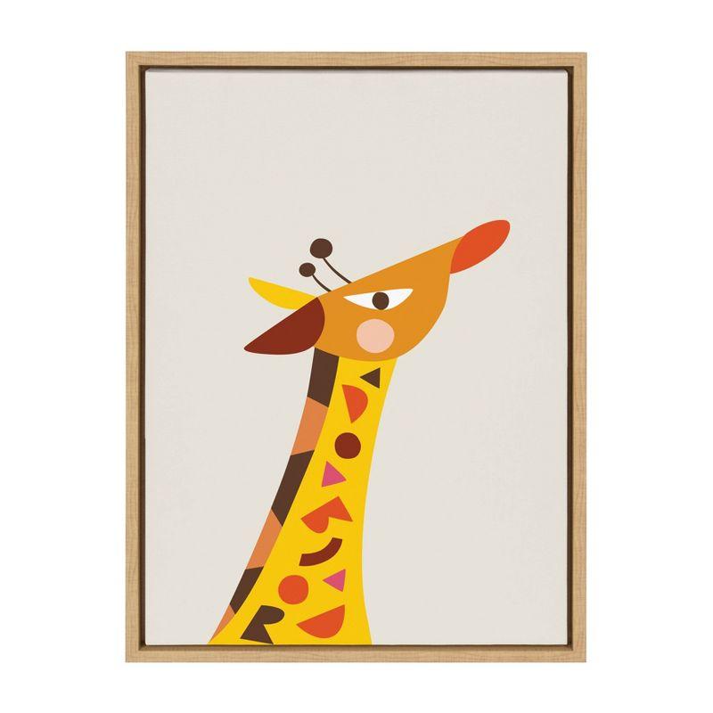 Mid Century Modern Baby Giraffe Canvas Print for Nursery