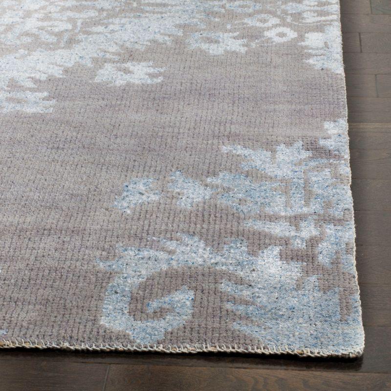 Stone Wash STW235 Hand Knotted Indoor Area Rug - Grey - 6'x6' - Safavieh
