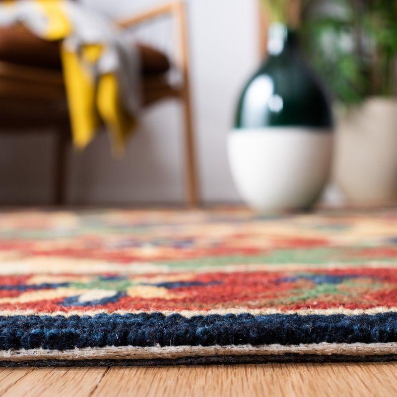 Elegant Heritage Red Wool 6' x 9' Hand-Tufted Area Rug