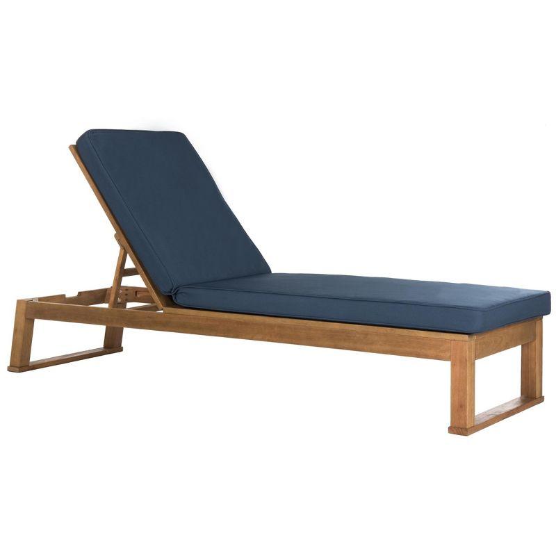 Solano Sunlounger - Outdoor - PAT7024 - Natural/Navy -Safavieh