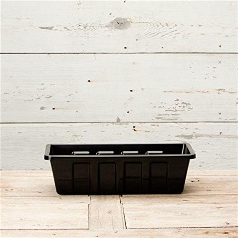 Novelty Poly-Pro Plastic Indoor/Outdoor Liner/Planter Flower Box, Black, 18 inch