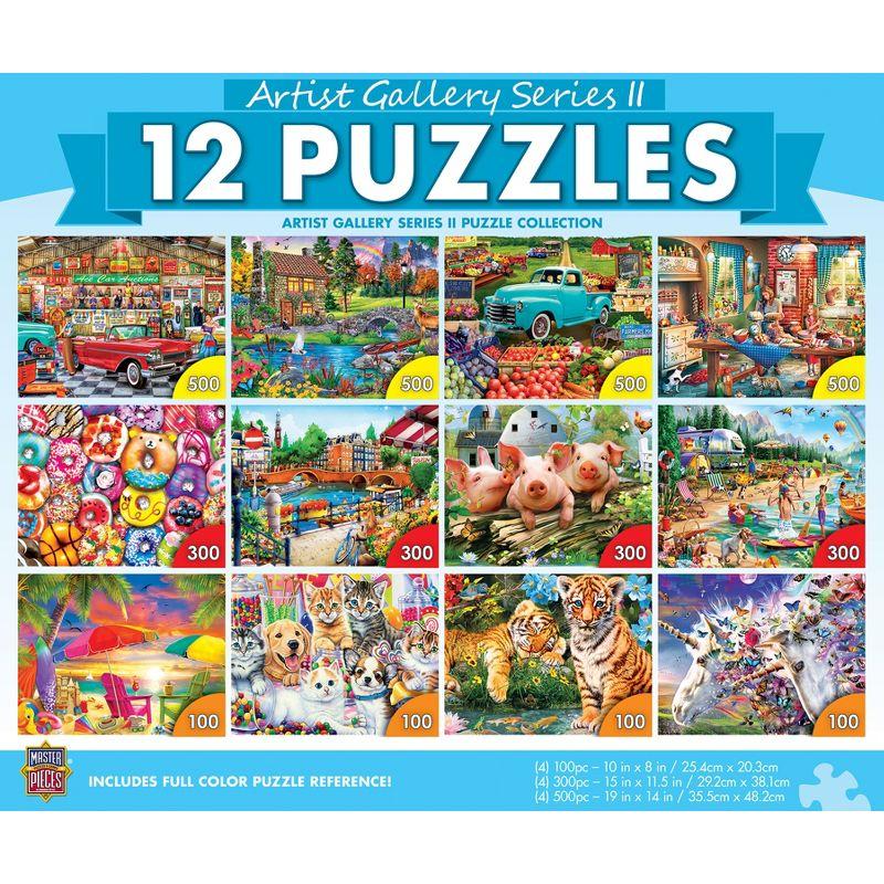 MasterPieces 12 Pack Jigsaw Puzzles - Artist Gallery 12-Pack Bundle