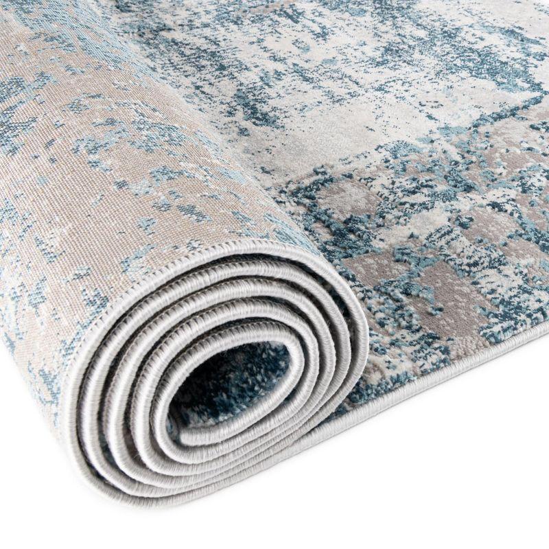 Unique Loom Finsbury Collection Area Rug - Elizabeth (2'  x 3' Rectangle Blue/Ivory)