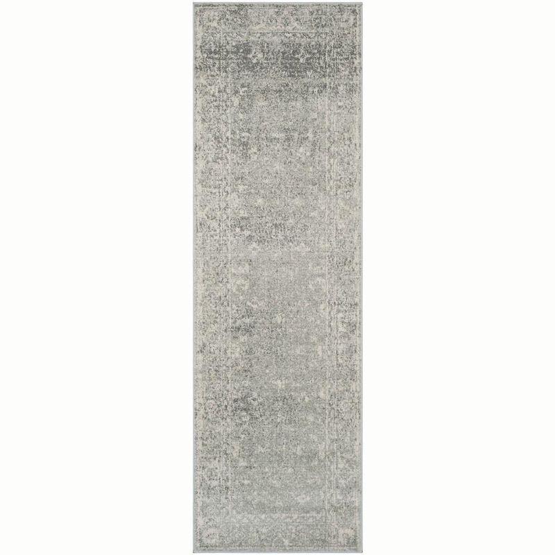 Evoke EVK270 Power Loomed Runner Rug  Silver / Ivory 2'-2" X 11' - Safavieh.
