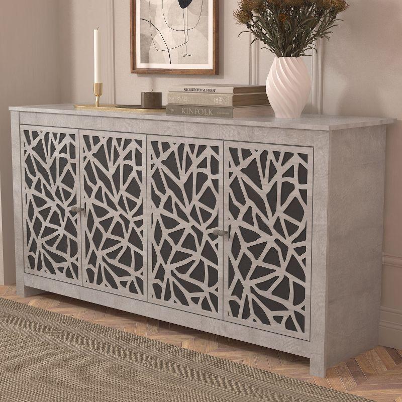 Galano Culbreath Wood 58.4 in. 4 Door Wide Sideboard with Adjustable Shelves