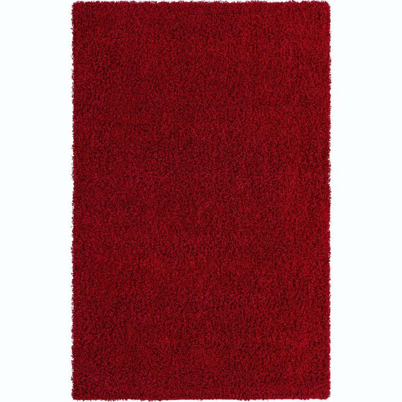 Cherry Red 5' x 8' Reversible Shag Area Rug