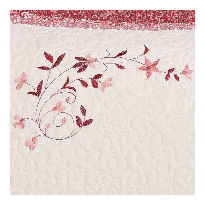 Caroline Pillow Sham Red/Ivory - Modern Heirloom