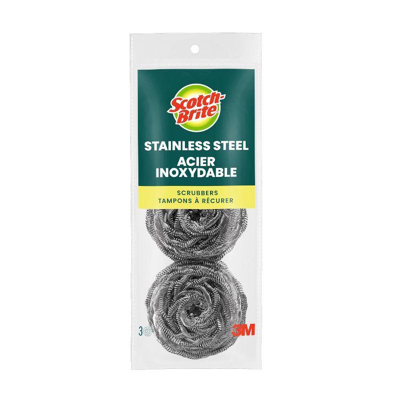 Scotch-Brite Stainless Steel Scrubbing Pads - 3ct