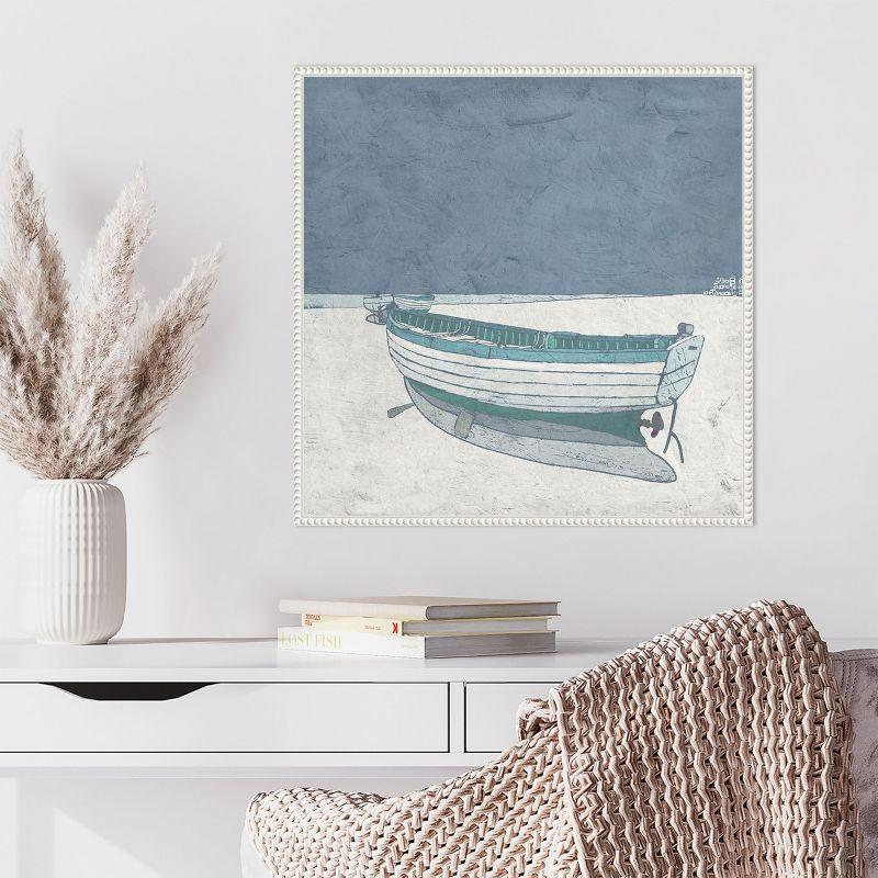Amanti Art Boat Ashore I by Ynon Mabat Canvas Wall Art Print Framed 22 x 22-in.