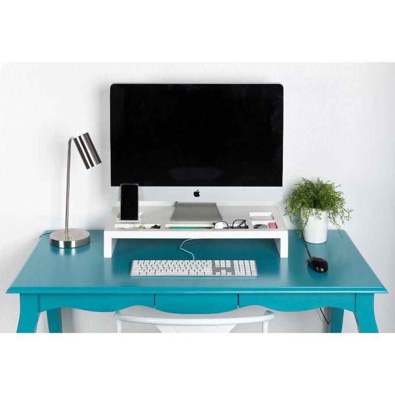 Kate and Laurel Briggs Rectangle MDF Computer Stand, 26x12x4, White