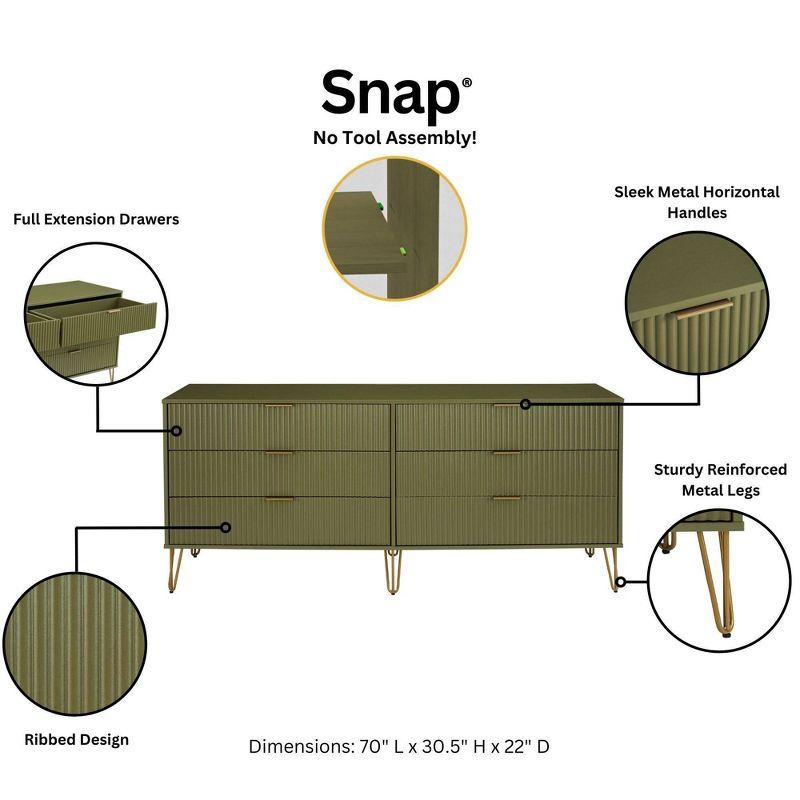 Manhattan Comfort Dumbo 6 Drawer Double Dresser