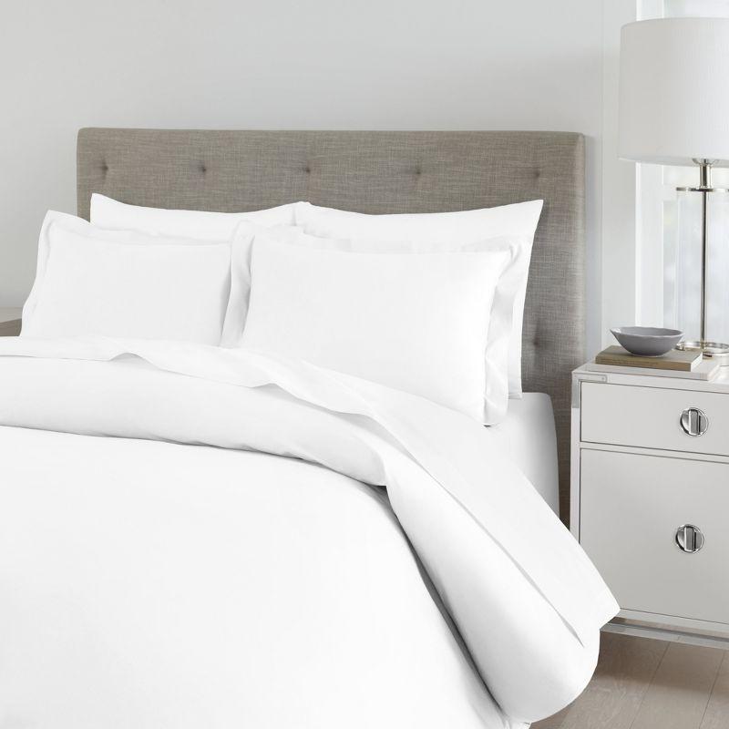 White Organic Full Sateen Duvet Set