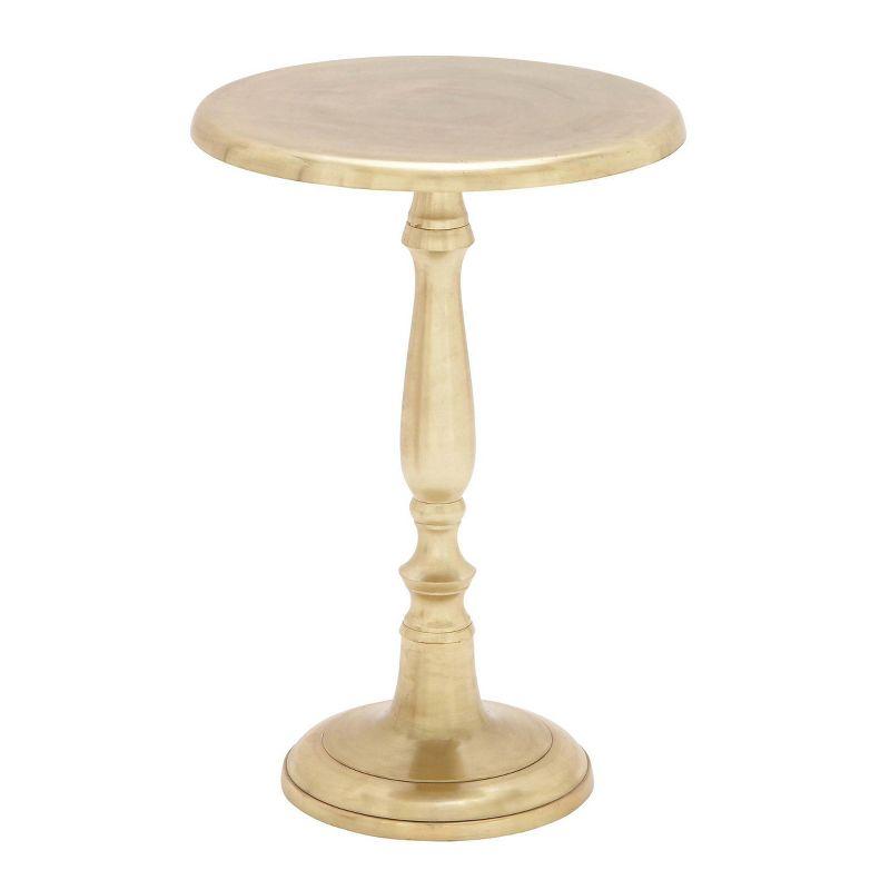 Fennimore Gold Aluminum Small Accent Table 22" x 15" x 15"