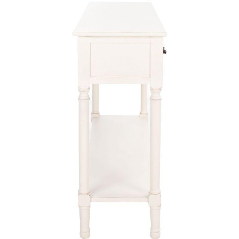 Peyton 3 Drawer Console Table - Distressed White - Safavieh