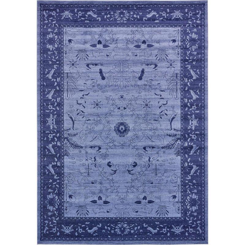 Unique Loom 10' 0 x 14' 1 Blue La Jolla Floral Area Rug