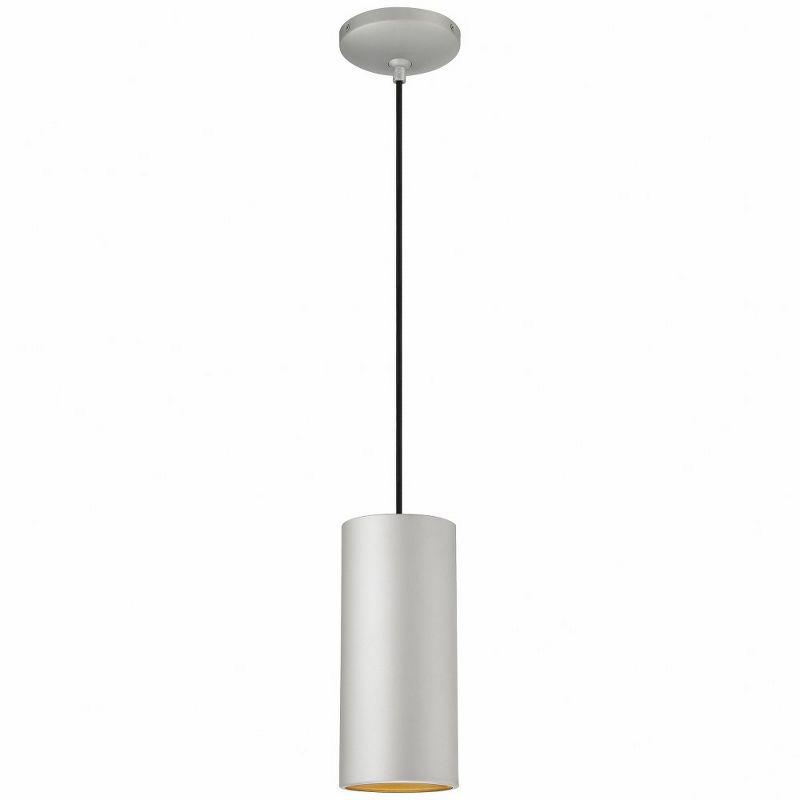 Matte Black Pilson Modern LED Pendant Light - 24" Height