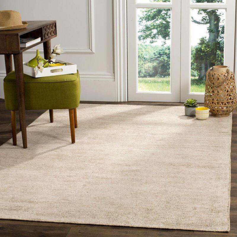 Hand-Knotted Gray Wool & Viscose Blend 5' x 8' Area Rug