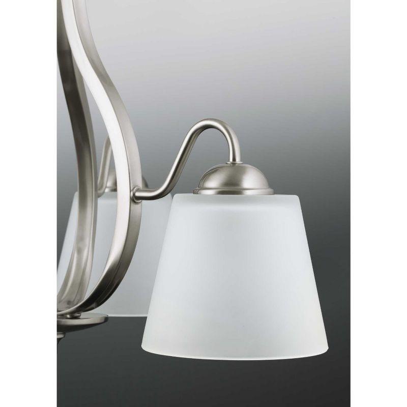 Progress Lighting Arden 2-Light Flush Mount, Brushed Nickel, Summer Linen Shade