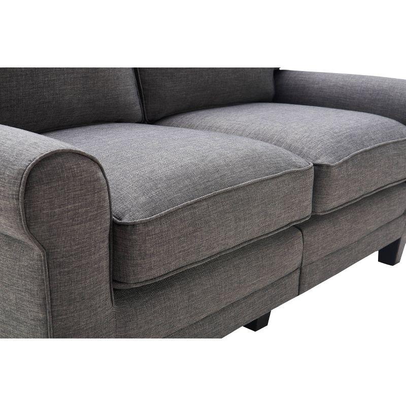 Serta Copenhagen 78" Rolled Arm Sofa, Easy Care Fabric, Soft Pillow Back, Pocket Coil Seat Cushions