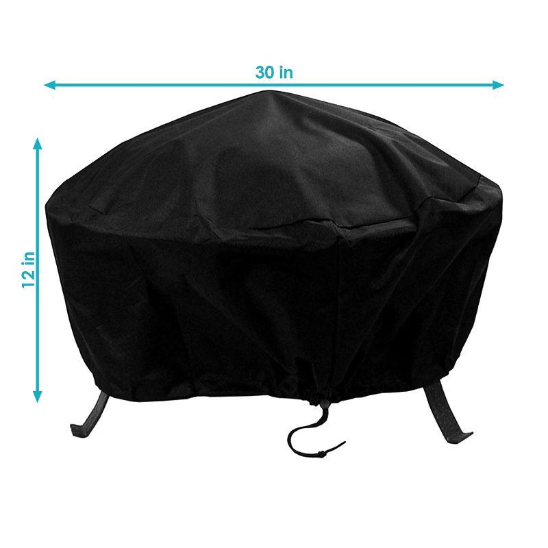 Hamilton Durable Round Fire Pit Cover with Drawstring Closure