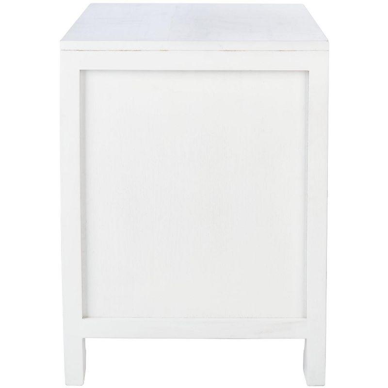 Dave 1 Drawer 1 Door Nightstand - NST4003 - White/Natural - Safavieh