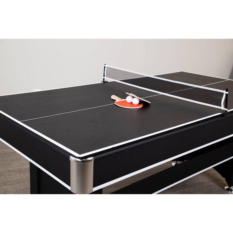 Hathaway Spartan 6' Pool Table with Table Tennis Conversion Top - Black