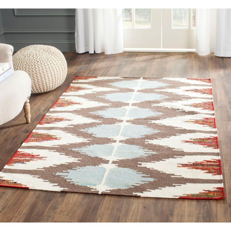 Dhurries DHU647 Hand Woven Flat Weave Indoor Accent Rug - Multi - 3'x5' - Safavieh